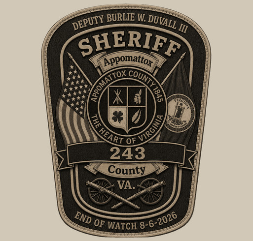 Deputy Burlie W. Duvall lll Memorial T-Shirts/Hoodies shirt design - zoomed