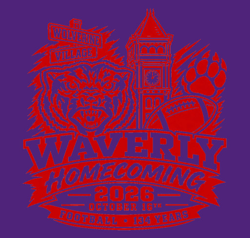 Waverly Homecoming '26 shirt design - zoomed