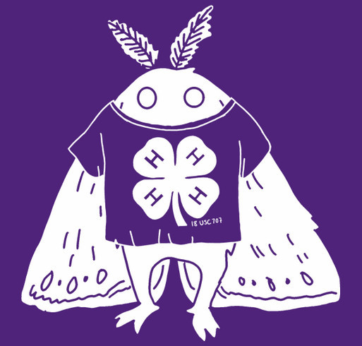 Mothman goes to Camp shirt design - zoomed