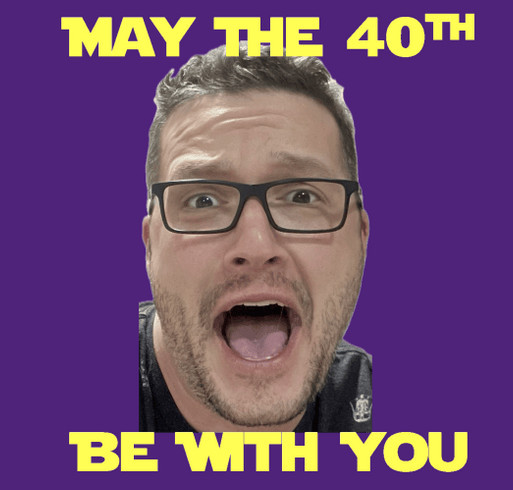 Abe's 40th Birthday shirt design - zoomed