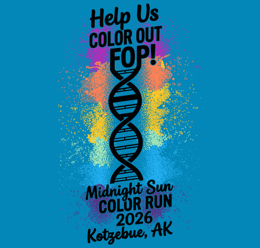 2026 Midnight Sun Color Run to benefit I.F.O.P.A. shirt design - zoomed
