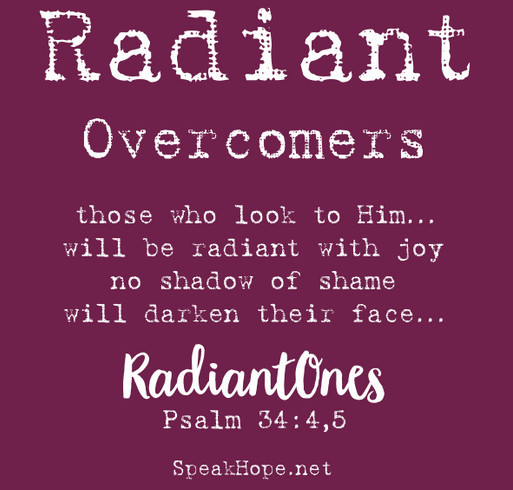 SpeakHope Radiant Overcomers shirt design - zoomed