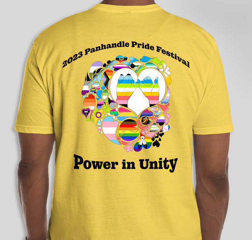 Get your 2023 Panhandle Pride Festival Shirt! Fundraiser - unisex shirt design - back
