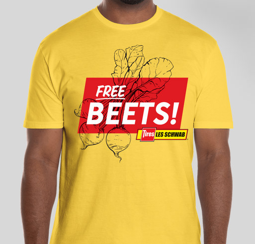 Les Schwab Introduces Free Beets for the Oregon Food Bank Fundraiser - unisex shirt design - front