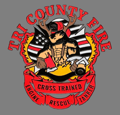 Support Tri-County Fire Fighters Association shirt design - zoomed