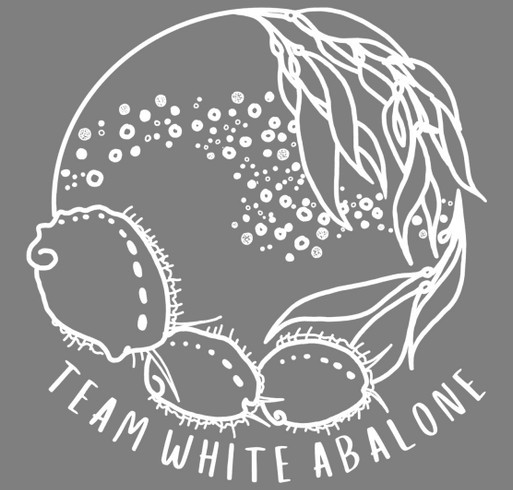 Summer 2026 T-Shirt Fundraiser - Team White Abalone shirt design - zoomed
