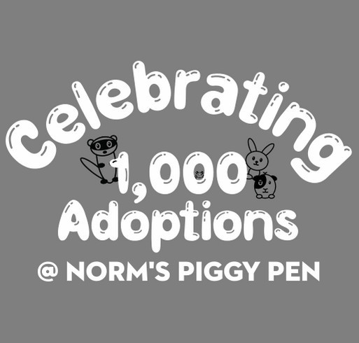 Woo Hoo! 1,000 Adoptions! shirt design - zoomed