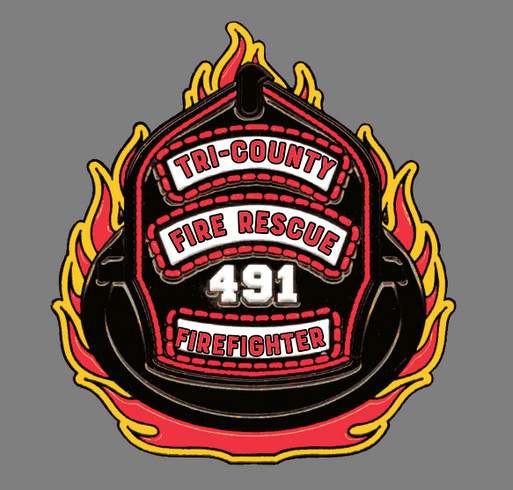 Support Tri-County Fire Fighters Association shirt design - zoomed