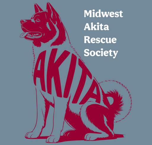 Midwest Akita Rescue Society MARS Fundraiser shirt design - zoomed