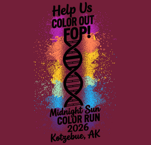 2026 Midnight Sun Color Run to benefit I.F.O.P.A. shirt design - zoomed