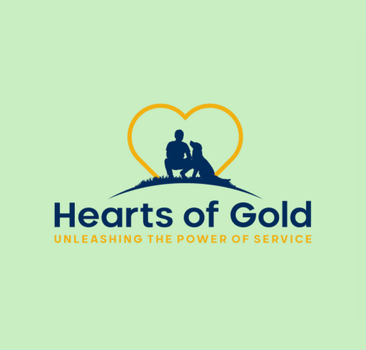 Hearts of Gold Service Dogs shirt design - zoomed