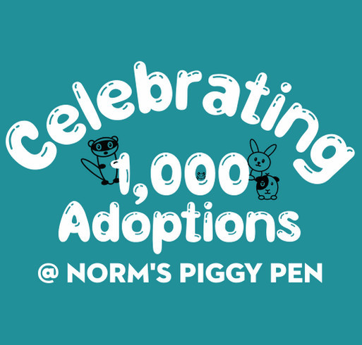 Woo Hoo! 1,000 Adoptions! shirt design - zoomed