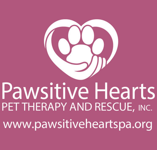 Pawsitive Hearts Logo'd Merchandise Fundraiser shirt design - zoomed