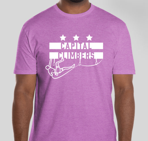 2022 Shirts for Capital Climbers, LGBTQ+ rock climbing group Fundraiser - unisex shirt design - front