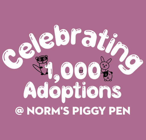 Woo Hoo! 1,000 Adoptions! shirt design - zoomed