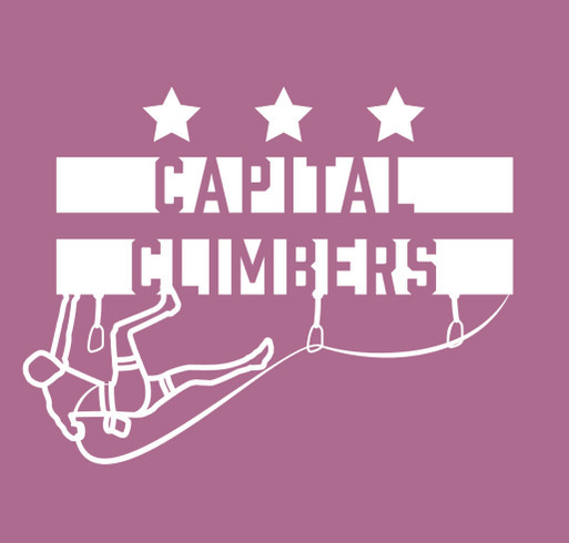 2022 Shirts for Capital Climbers, LGBTQ+ rock climbing group shirt design - zoomed