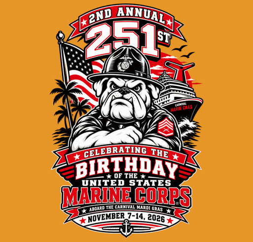 2026 MARINE CORPS BIRTHDAY CRUISE shirt design - zoomed