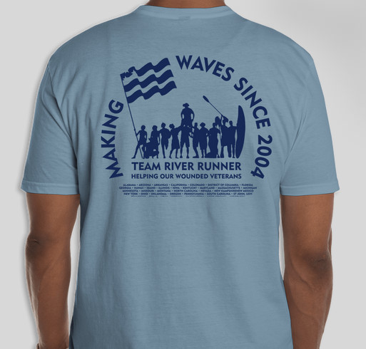 Join the Celebration! Team River Runner's 20th Anniversary Tee Shirts Now Available! Fundraiser - unisex shirt design - back