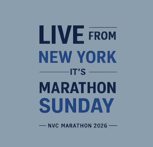 NYC Marathon 2026 shirt design - zoomed