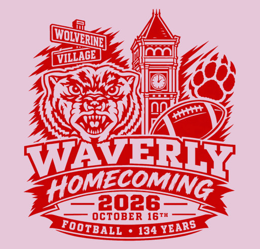 Waverly Homecoming '26 shirt design - zoomed