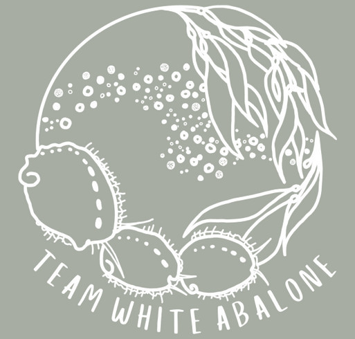 Summer 2026 T-Shirt Fundraiser - Team White Abalone shirt design - zoomed