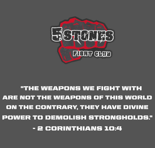 5 Stones Wrestling Club shirt design - zoomed