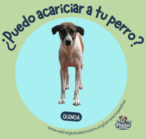 Quinoa's Shirt | Proyecto Patitas shirt design - zoomed