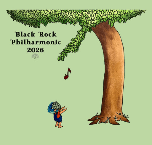 The Black Rock Philharmonic 2026 season shirt design - zoomed