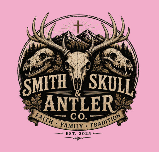 Smith Skull & Antler co. Fall Tshirt Sale shirt design - zoomed