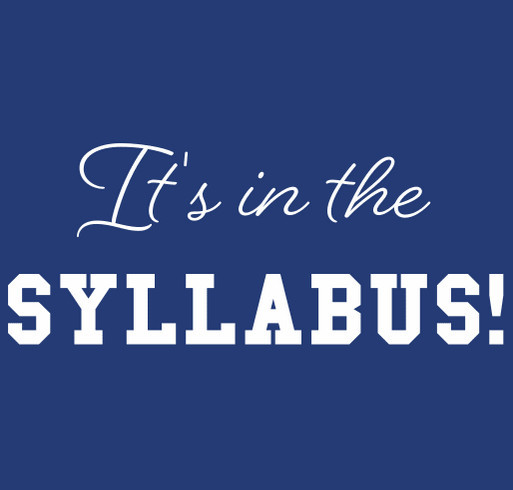 It's in the Syllabus Swag shirt design - zoomed