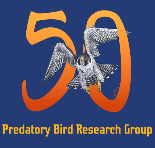 Predatory Bird Research Group Volunteer Swag Relaunch shirt design - zoomed