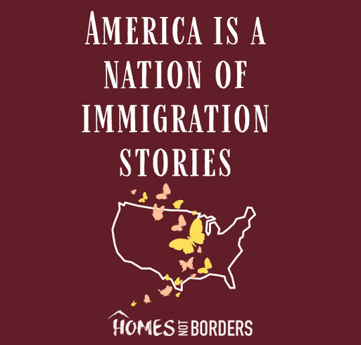 Homes Not Borders' 7th Anniversary T-shirt shirt design - zoomed
