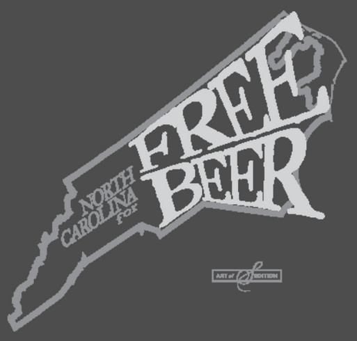 North Carolina for Free Beer shirt design - zoomed