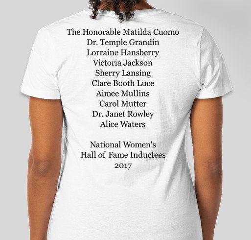 #ShePersisted - Celebrating the 2017 National Women's Hall of Fame Inductees - including our Aimee! Fundraiser - unisex shirt design - back