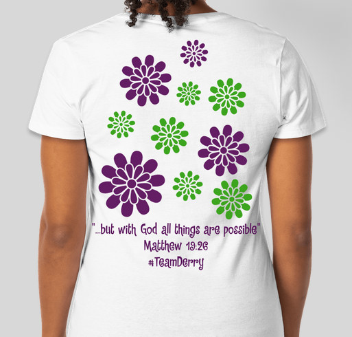 #TeamDerry Fundraiser - unisex shirt design - back