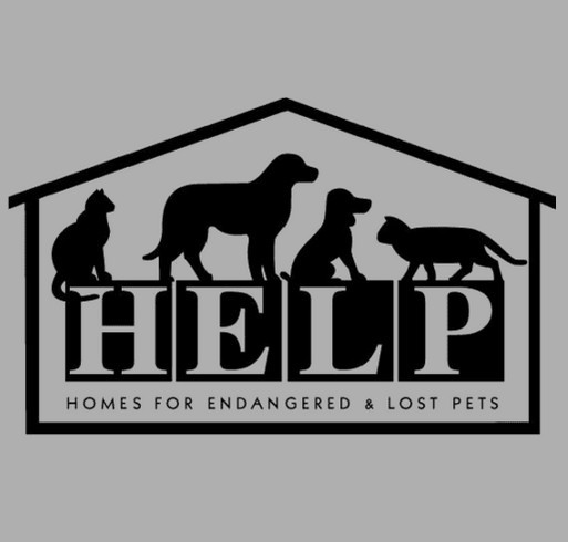 Be a HERO and Support H.E.L.P. - an all volunteer animal rescue in IL shirt design - zoomed