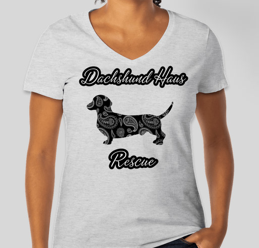 PAISLEY DACHSHUND TEE Fundraiser - unisex shirt design - front