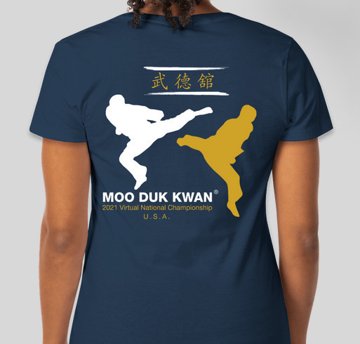 2021 Moo Duk Kwan® U.S.A. Virtual National Championships Apparel - Women's V Neck Fundraiser - unisex shirt design - back