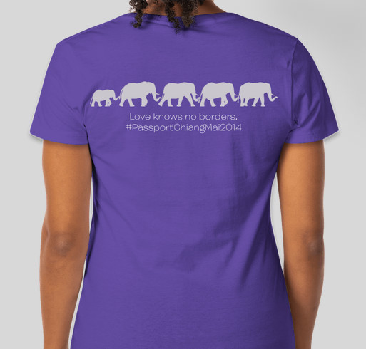 Support Erin for her trip to Chiang Mai, Thailand this summer! Fundraiser - unisex shirt design - back