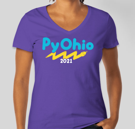 PyOhio 2021 Fundraiser - unisex shirt design - front