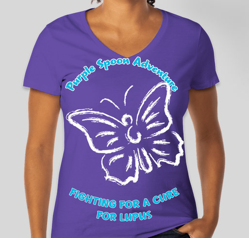 Purple Spoon Adventure Fundraiser - unisex shirt design - front