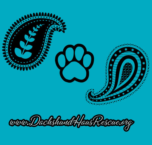 PAISLEY DACHSHUND TEE shirt design - zoomed