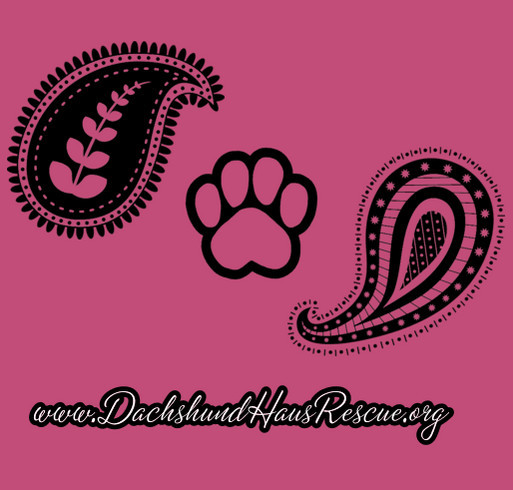 PAISLEY DACHSHUND TEE shirt design - zoomed
