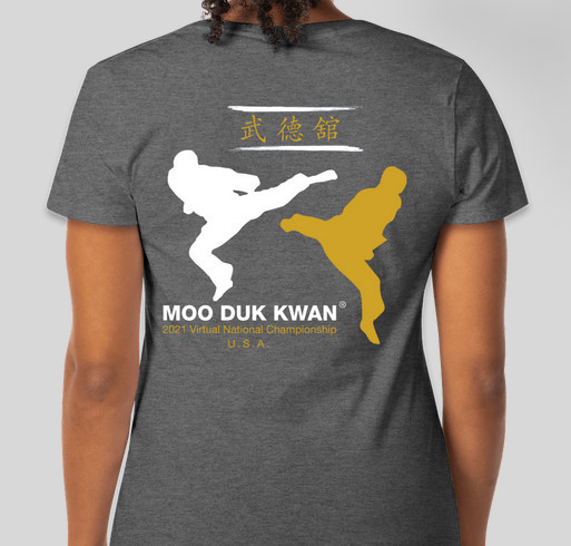 2021 Moo Duk Kwan® U.S.A. Virtual National Championships Apparel - Women's V Neck Fundraiser - unisex shirt design - back