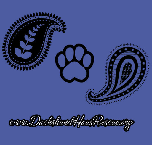 PAISLEY DACHSHUND TEE shirt design - zoomed