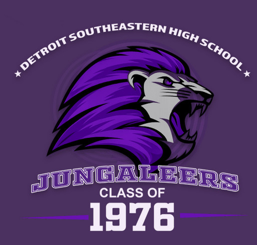 Southeastern Class of 76 screenprints shirt design - zoomed