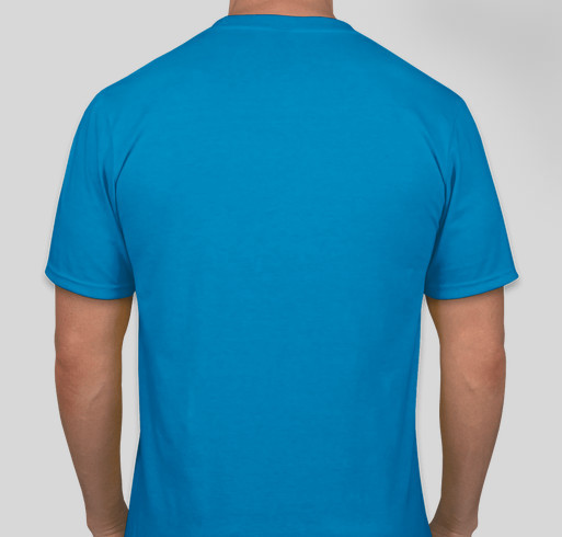 54th anniv Neon Blue/ Black logo Fundraiser - unisex shirt design - back