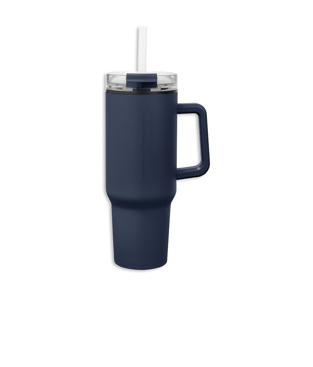 40 oz. Quest Stainless Steel Recycled Tumbler with Straw