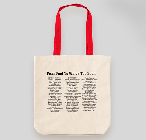 1st Edition Memorial Tote Bag - Gone From My Eyes But Never From My Heart Fundraiser - unisex shirt design - back
