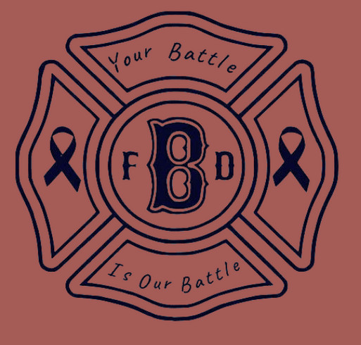 Shawn runs the 2025 Boston Marathon for Boston Fire Cancer Foundation! shirt design - zoomed